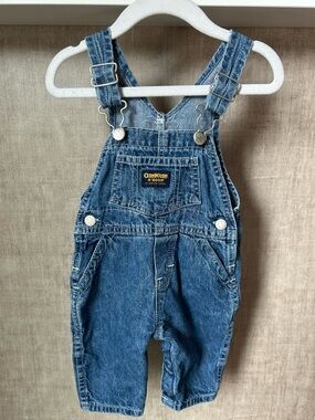 Vintage OshKosh B'gosh Classic Blue Denim Overalls for Kids